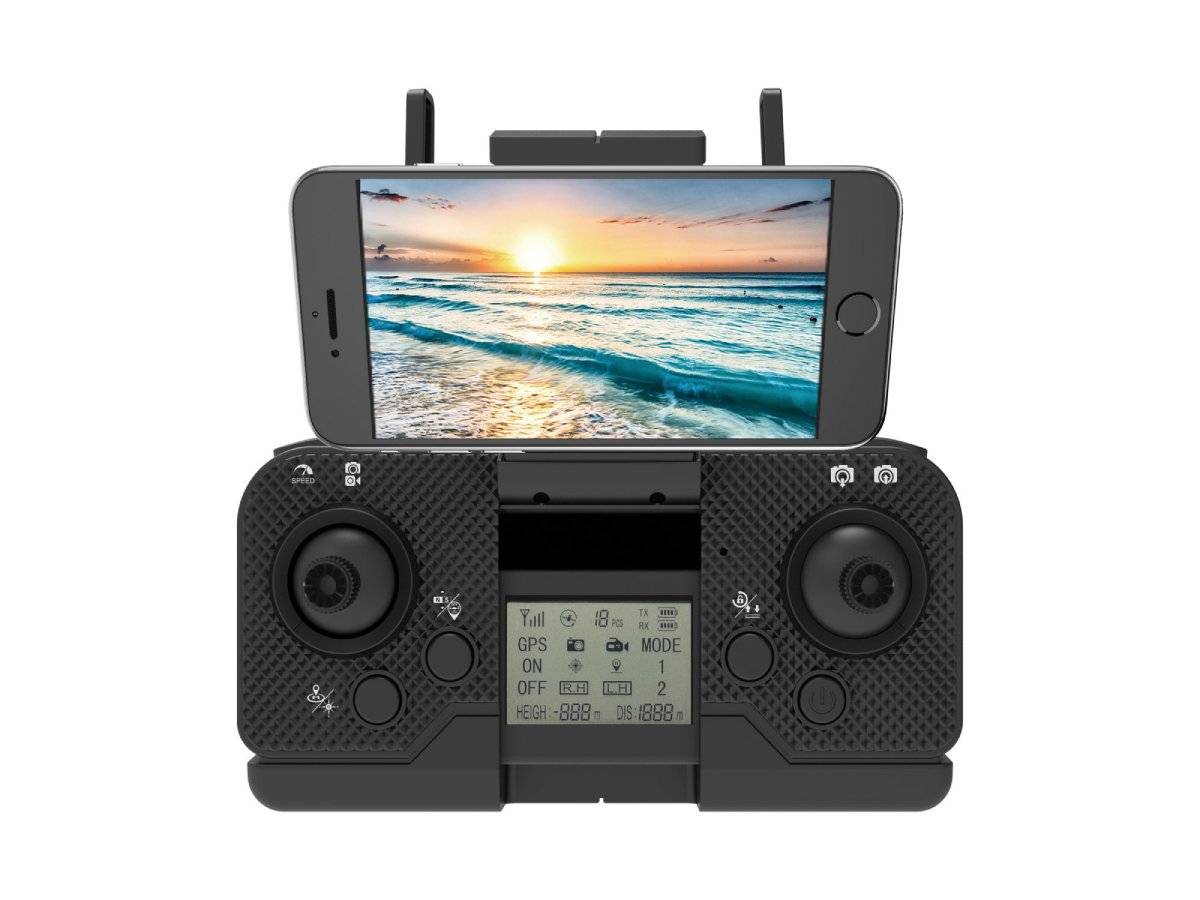 Adesso CyberDrone X3 2K FPV Camera Drone GPS WiFi 300 Meter Range Dual Control Lightweight Quadcopter with Gimbal and Remote