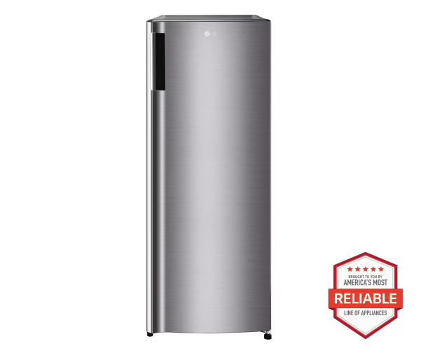 LG 6.0 cu. ft. Single Door Refrigerator with Inverter Compressor and Pocket Handle in Platinum Silver