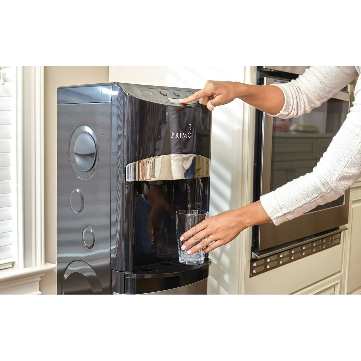 Primo Electronic Control Black & Stainless Steel Bottom Load Water Cooler