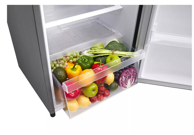 LG 6.0 cu. ft. Single Door Refrigerator with Inverter Compressor and Pocket Handle in Platinum Silver